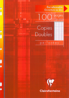 COPIES DOUBLES PERFOREES S/ETUI 21X29,7 100P SEYES